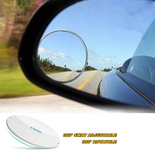 2pcs Round Blind Spot Mirror Hd Glass Frameless Convex Rear View 360 New 2pcs Round Blind Spot Mirror Hd Glass, Is The Car Window Mirror Concave Or Convex