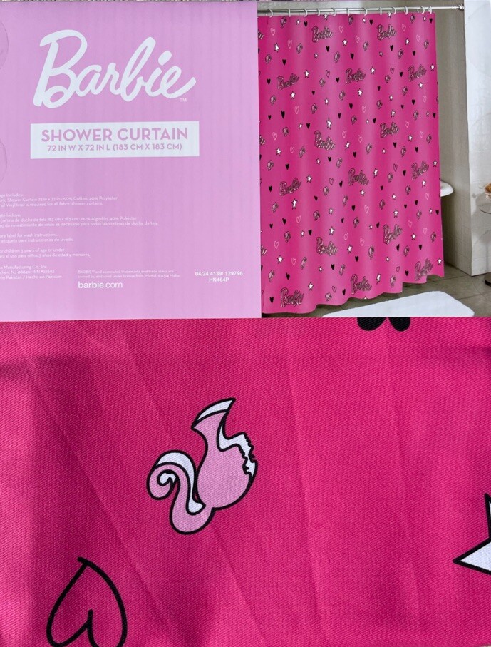 Cortinas Barbie Tela B A R B I E Brand New Barbie Shower Curtain