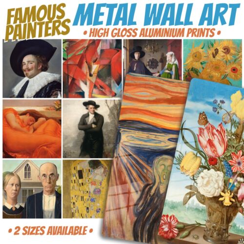 Peintres célèbres art mural en métal - affiches d'art classique en aluminium - art décoration d'intérieur - Photo 1 sur 38