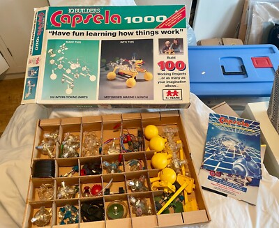 Capsela 1000 IQ Builders Set - komplett mit Box & Anleitungen - Vintage MINT Spielzeug
