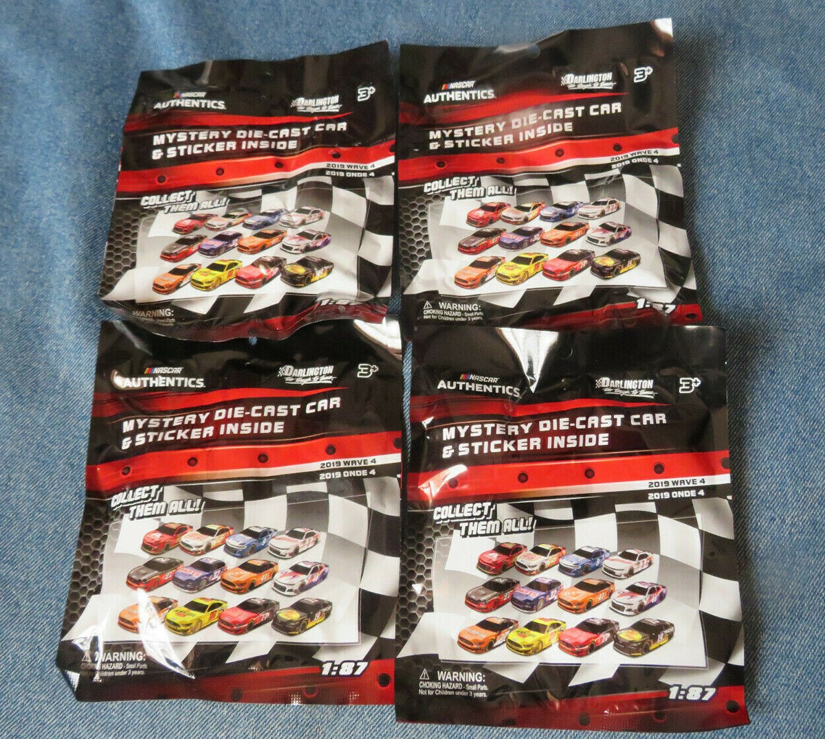 Lot of 8 NASCAR Authentics 1/87 Scale Blind Bags 4 Of Wave 4 & 4