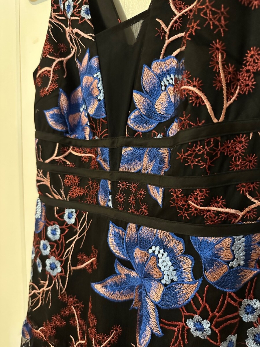 Harlyn Embroidered Dress fit and flare black multicolor Nordstrom | eBay