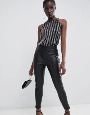 NEW Warehouse faux leather leggings in 