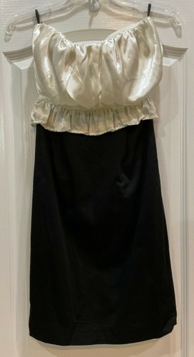 Robe Charlotte Russe Noir Et Blanc - Taille S, Occasion Très Bon état Pour Soirée
