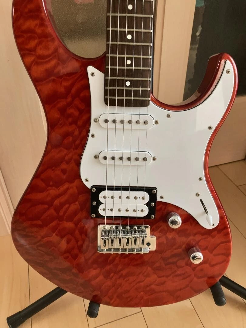 Electric Guitar Yamaha PACIFICA PAC212VQM CMB Quilted Top Red Good