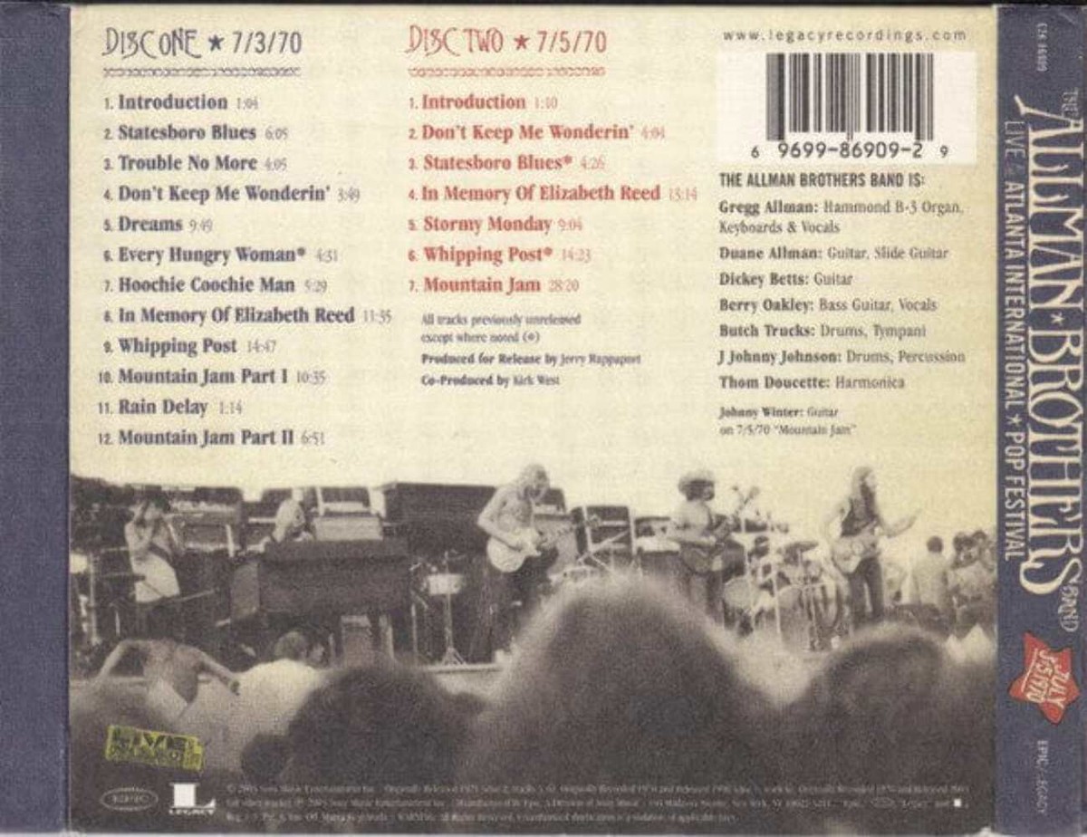 The Allman Brothers Band - Live At The Atlanta International