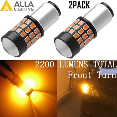 Alla Lighting 39-SMD 1157 BAY15D Amber Yellow LED Turn Signal Blinker Light Bulb