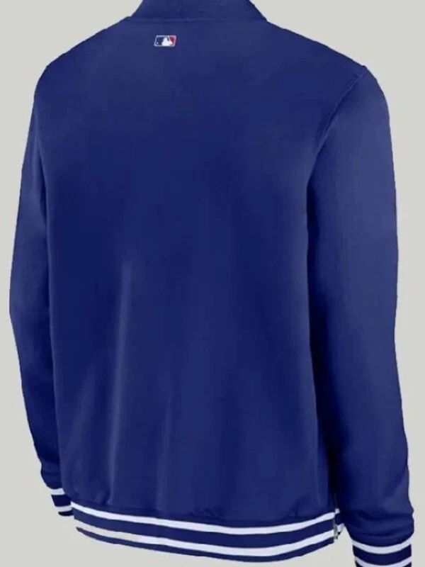 Jaqueta LA Dave Roberts LA Dodgers azul lã estilo bombardeiro jaqueta Varsity - Imagem 2 de 4
