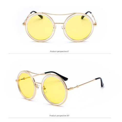 Metal Round Retro Sunglasses Men Fashion Outdoor Driving Party Shade Glasses Hot - Picture 11 of 27