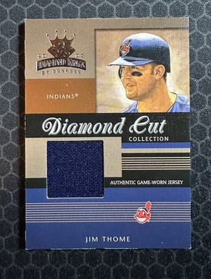   2003 Diamond Kings Diamond Cut #DC-45 - #/500 - Jim Thome - Game Worn Jersey  