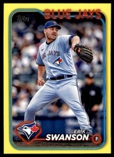 2024 Topps Update #US312 Erik Swanson Yellow Toronto Blue Jays Card