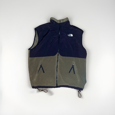 Vintage 90s The North Face Denali Fleece Vest Mens Large Green Full Zip Retro