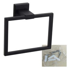 Bathroom Towel Ring Rack Holder Stainless Steel Wall Mounted Modern Square Ring