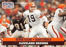 1991 Pro Set - Bernie Kosar #121 NFLPA Logo on Back