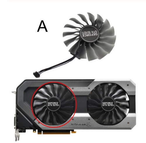 Cooler Fan For GeForce Palit Jetstream GTX 1070Ti 1070 Ti GPU VGA HQ GAA8S2U - Afbeelding 15 van 20