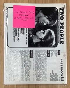 Two People (1973) original movie press book 11 pages 8 1/2" x 11" uncut L.Wagner
