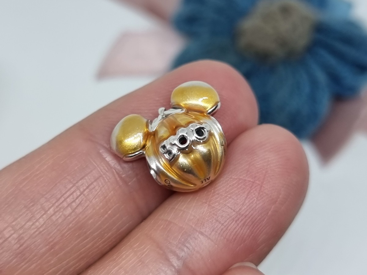 NEW Genuine Pandora Disney Mickey Mouse Pumpkin Boo Charm S925 ALE