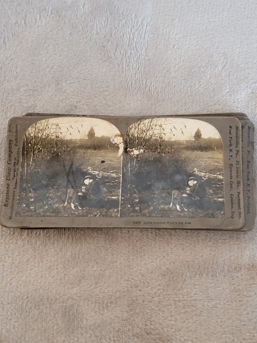 Stereoscopio vintage Keystone Monarch con 17 carte stereo prima guerra mondiale e 6 altre carte - Foto 10 di 12