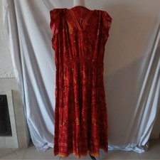 Vince Camuto below The Knee 3X NWT Rust Maroon Caftan-like Dress V-Neck Flowy