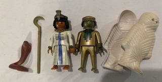Playmobil años 90 personajes egipcios momia y reina