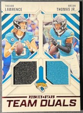 2025 Panini Rookies & Stars Team Duals Trevor Lawrence, Brian Thomas Jr #TD-JAX