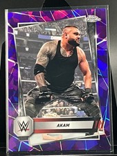 2025 Topps WWE Chrome Purple Sapphire Akam 3/10