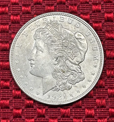1921 MORGAN SILVER DOLLAR AU LAST YEAR OF THE MORGAN
