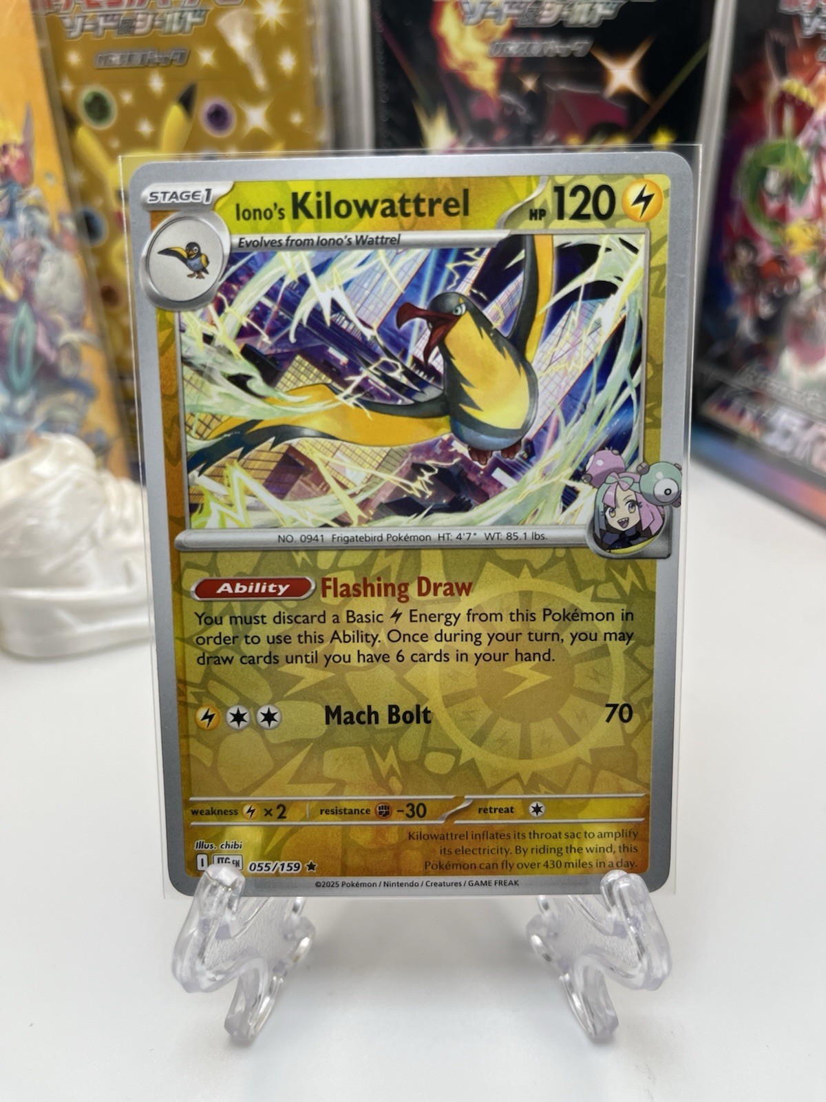 Iono's Kilowattrel 055/159 Sv09: Journey Together Reverse Holo NM