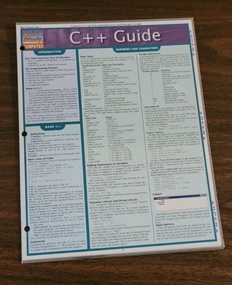 C++ Guide (Quick Study Computer) Laminated Reference Guide