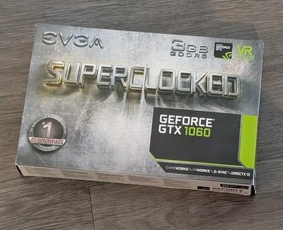 EVGA GeForce GTX 1060 3GB GDDR5 Superclocked VR Ready G-SYNC DirectX 12 HDMI