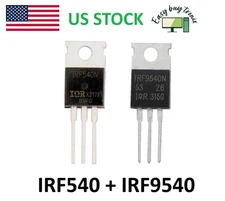 4PCS 2Pairs IRF540 IRF9540 Matching Power mosfet 23A 100V TO-220, US Stock