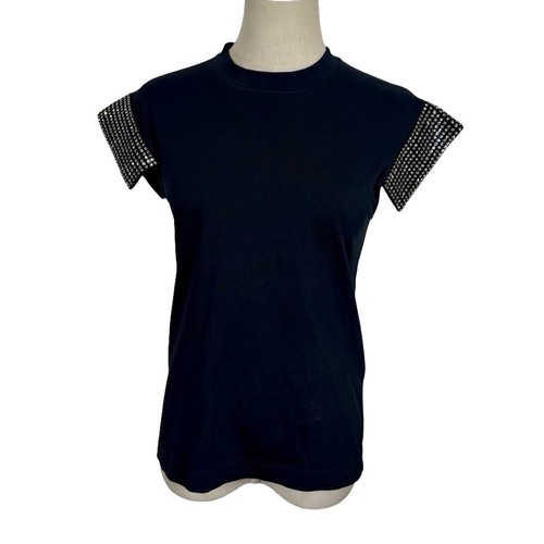 Christopher Kane Women's Black Crystal T-Shirt size Small $405 - Picture 6 of 14