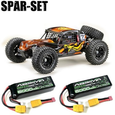 Absima 17002 1:7 Rock Racer ''MAMBA 7'' Orange 6S BL RTR +2 LiPo 6200mAh Power Set