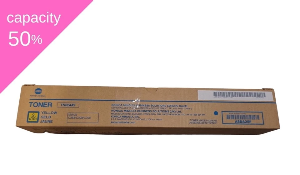 Konica Minolta TN-324 A8DA25H Cartouche de toner Jaune authentique original B - Photo 1/1