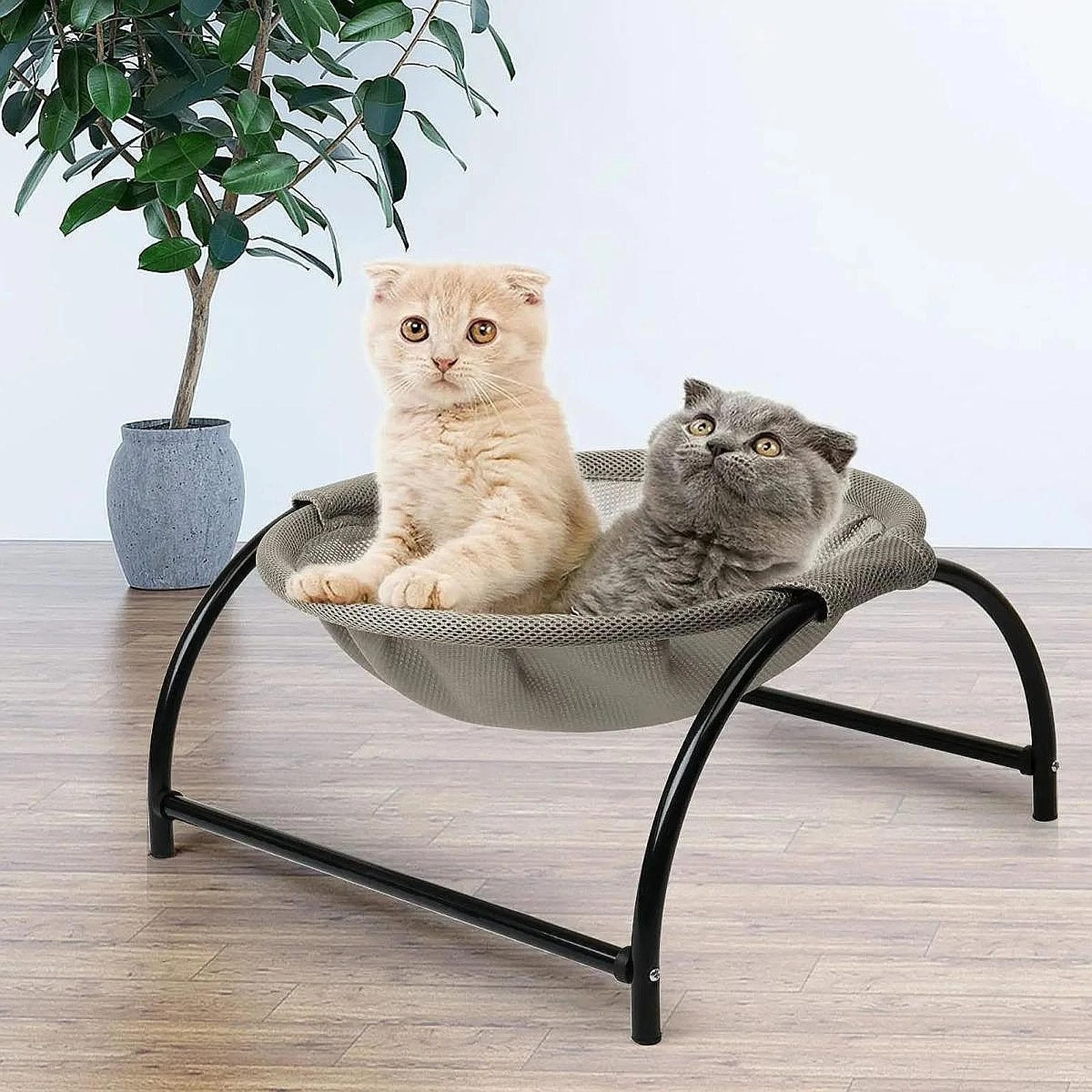 Elevated Pet Bed Raised Cat Sleeping Bed Breathable Detachable Rest Pet Supply