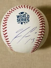 Ronald Acuna Jr Signed World Series Baseball Beckett Witness COA Hologram