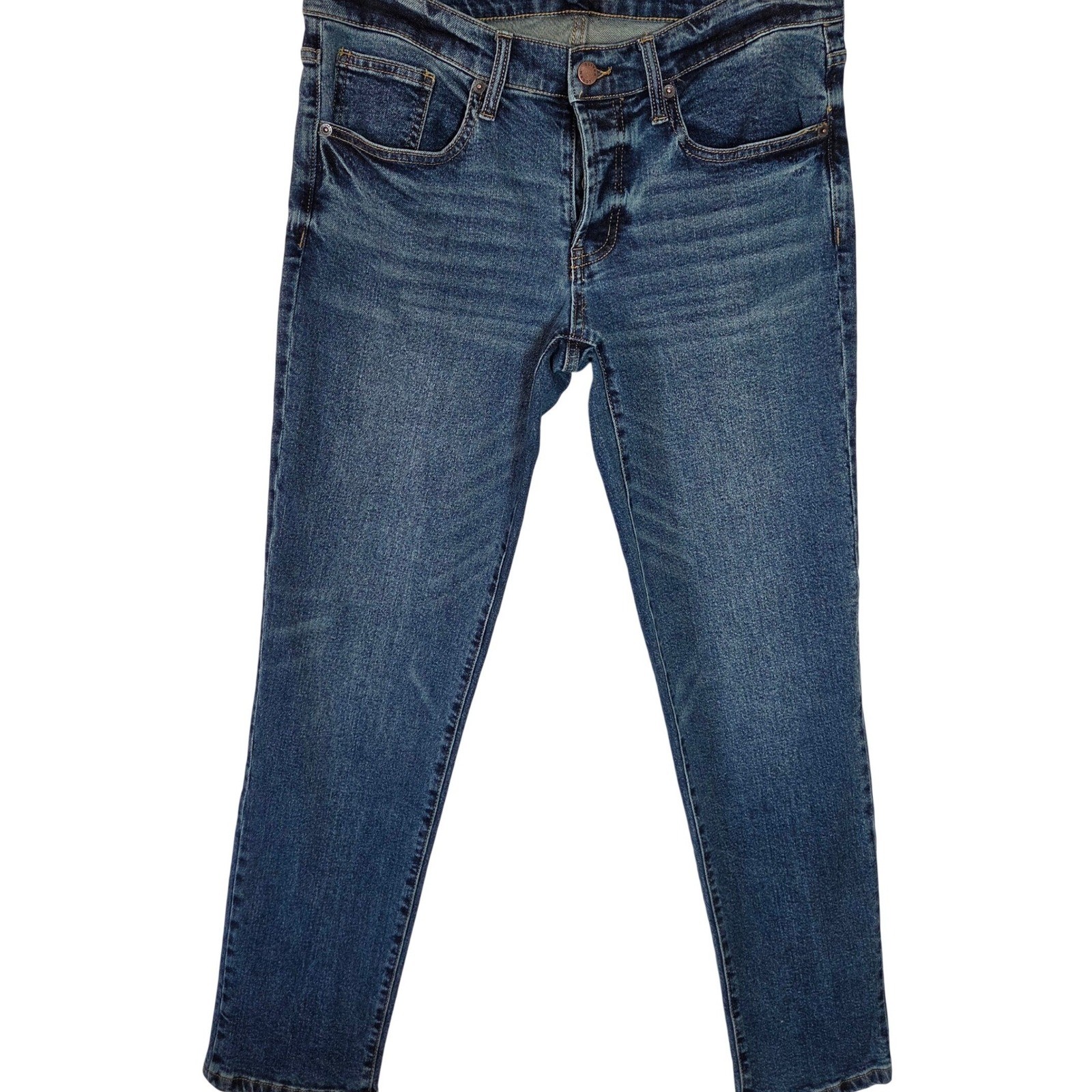 Oliver Logan Mid Rise Straight Leg Jeans Size 28 Button Fly Medium Wash