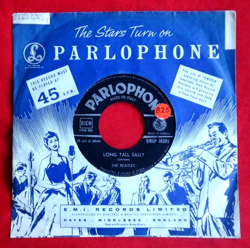 THE BEATLES - LONG TALL SALLY - 1T1/2T1 ITALY 1965 1st PRESS 7" VINYL G+/VG