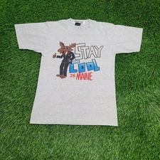 Vintage 80s "Stay Cool in Maine" Moose T-Shirt Mens XS Made in USA