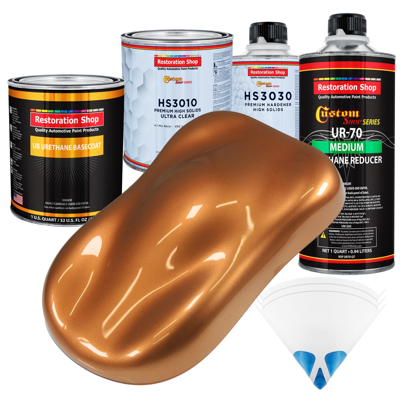 Ginger Metallic Urethane Basecoat Clearcoat Auto Paint Kit