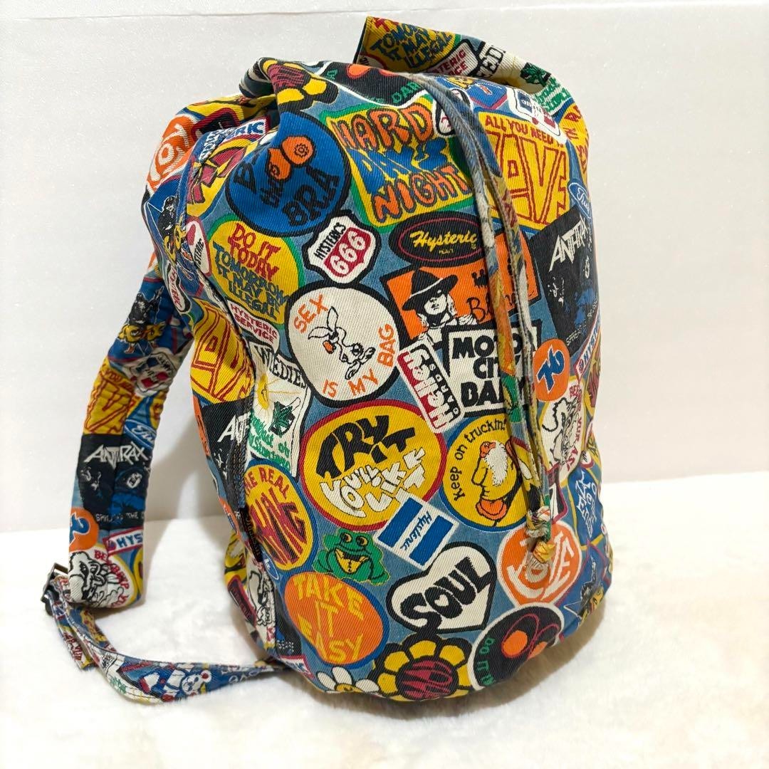 Hysteric Glamour Patchwork Logo Drawstring Backpa… - image 4