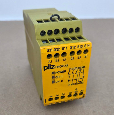 Pilz PNOZ X3 774316 120VAC 24VDC Safety Relay 3NO 1NC 1SO Module