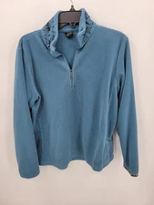 Kerrits Fleece Pullover Womens Large Quarter Zip Equestrian Embroidered Outdoor