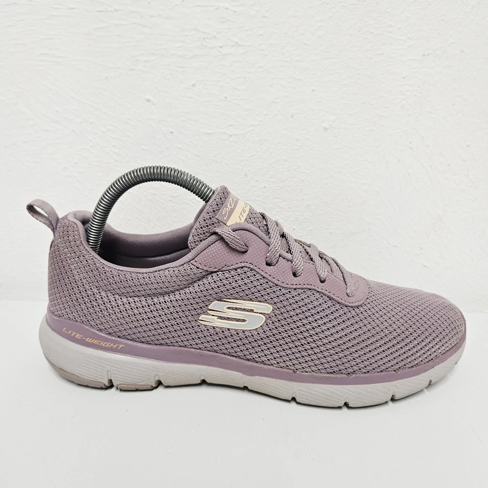 Skechers Flex Appeal 3.0 Womens Size UK 4 Plum Purple Lightweight Trainers 13070 - Image 2 of 4