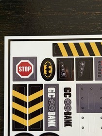Lego Batman I Replica Unused Sticker Sheet from The Batmobile: Two-Face&rsquo;s Escape
