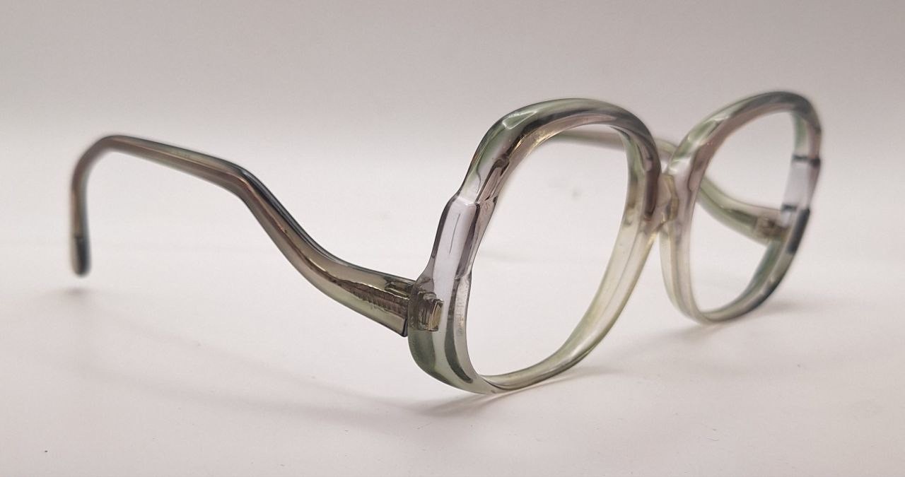 June Gray Translucent Oval Sunglasses FRAMES ONLY… - image 1