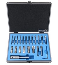 21 Piece Metric H.S.S. Interchangeable Pilot Counterbore Set, Straight Shank,...
