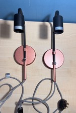 LSE plug in Wall Lights with Switch and braided cord. Indoor. Rose gold x2