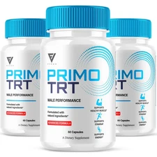 (3 Pack) Primo TRT Supplement, PrimoTRT Premium Support Pills (180 Capsules)