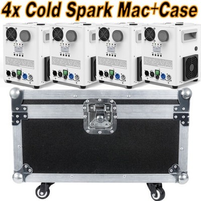 4PCS 800W Cold Spark Machine Party Stage Sparkle DJ Party Show With Flight Case
